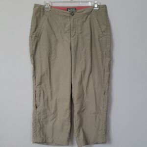 LL Bean Capri Pants Womens 10 Nylon Mesh Outdoor Gorpcore Garden Hike Fish Camp